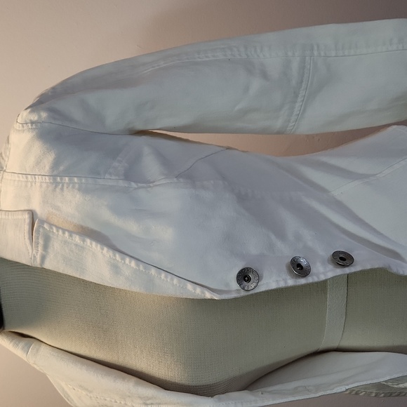 Armani Exchange white denim size XS jacket 99% cotton 1% spandex - Picture 3 of 14